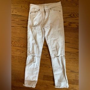 Urban Outfitters Ripped White Jeans Size 26